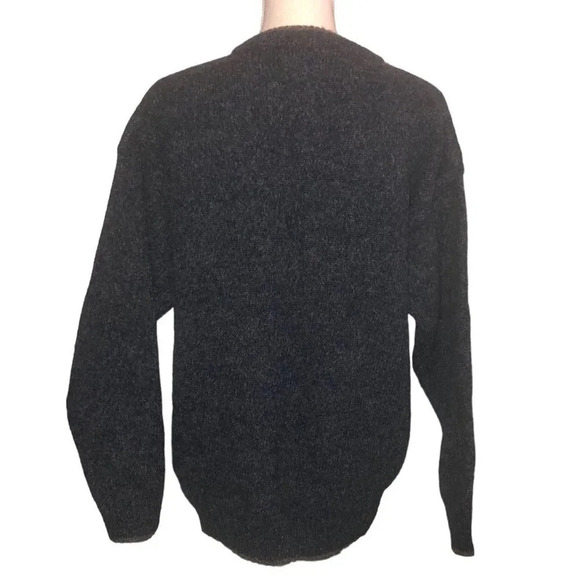 VINTAGE WOOLRICH Sz XL Womens Blue Gray Wool Blend Crew Neck Long Sleeve Sweater - Picture 6 of 6